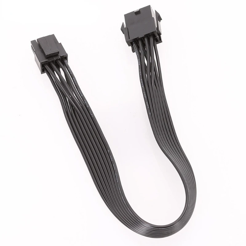 Computer Connection Cable 8Pin Extension Cable CPU 8-pin Male Female Extension Cable 4+4 Black Flat Cable 30cm