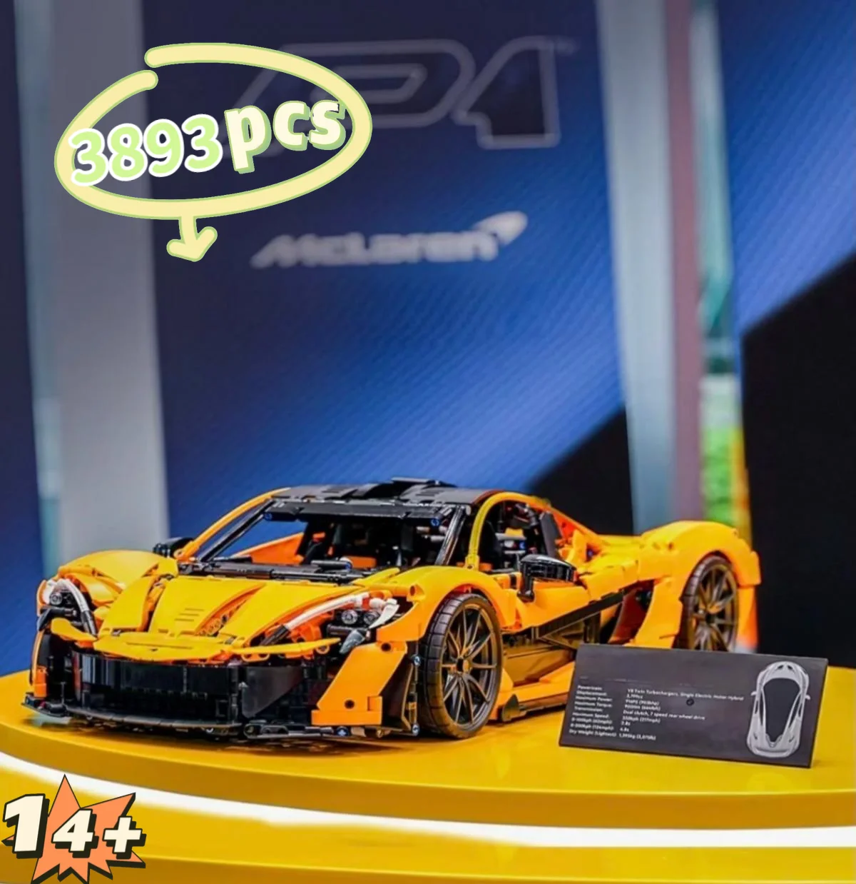 

P1 42172 Super Racing Car Model Building Blocks 3893PCS Assembly Set Bricks Technical Toys Puzzle Model Toy Birthday party Gift