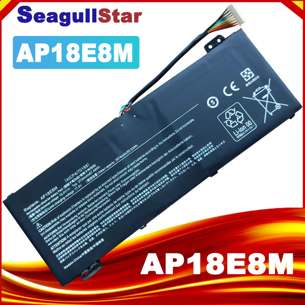 Batería AP18E8M AP18E7M para Acer Nitro 5 AN515-54 AN517-51 AN515-55 AN515-44 AN515-43 Nitro AN715-51 PH315-52 PH317-52 PH317-53
