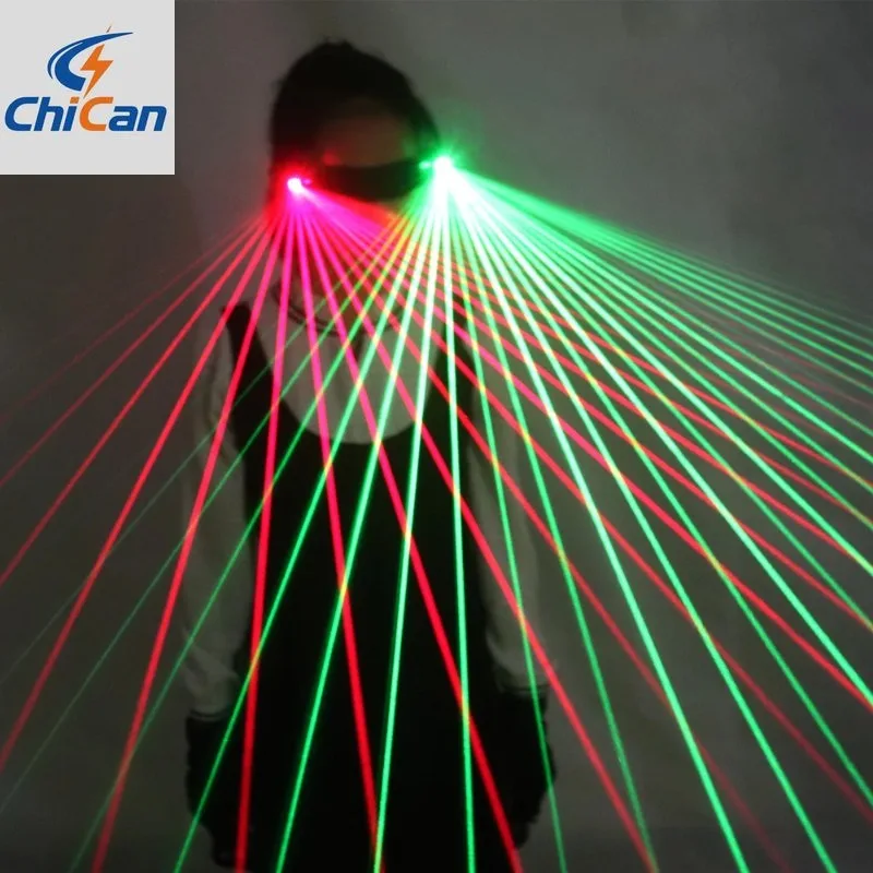 

【Hot】Red Green Bule RGB Multi Beams Stage Laser Glasses Grand Event Decorations LED Red Light Dancing Stage Show DJ Club Party