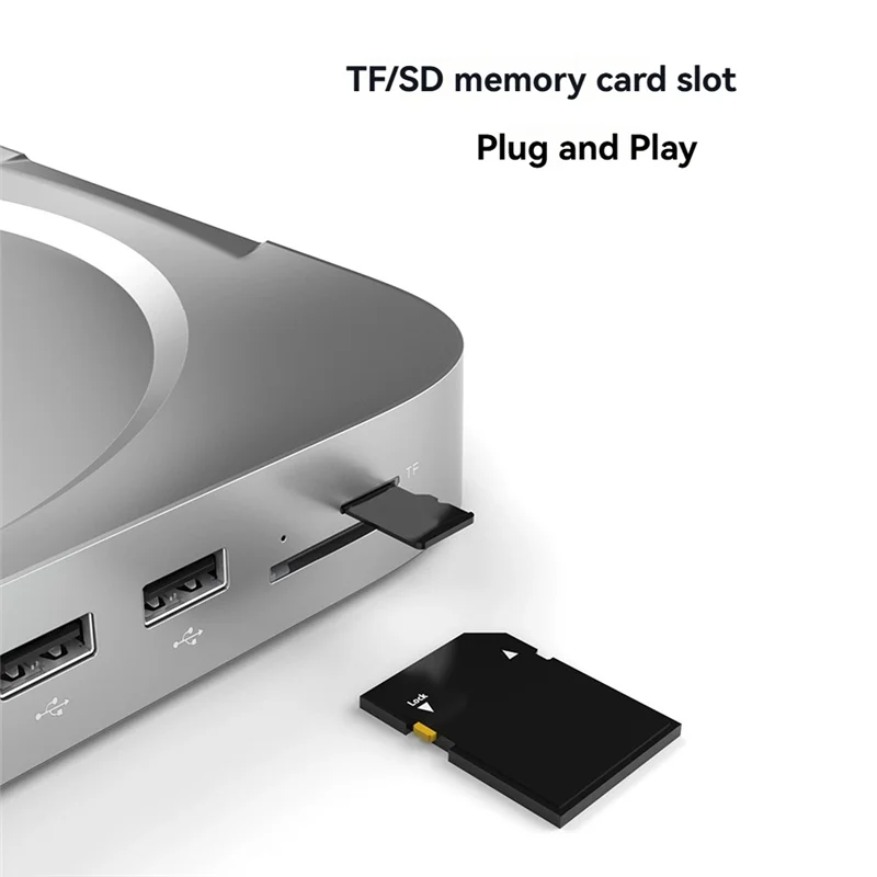 

AC57-12 в 1, док-станция SSD USB C, док-станция HD для жесткого диска с жестким диском, аксессуары для ноутбуков Mac Mini