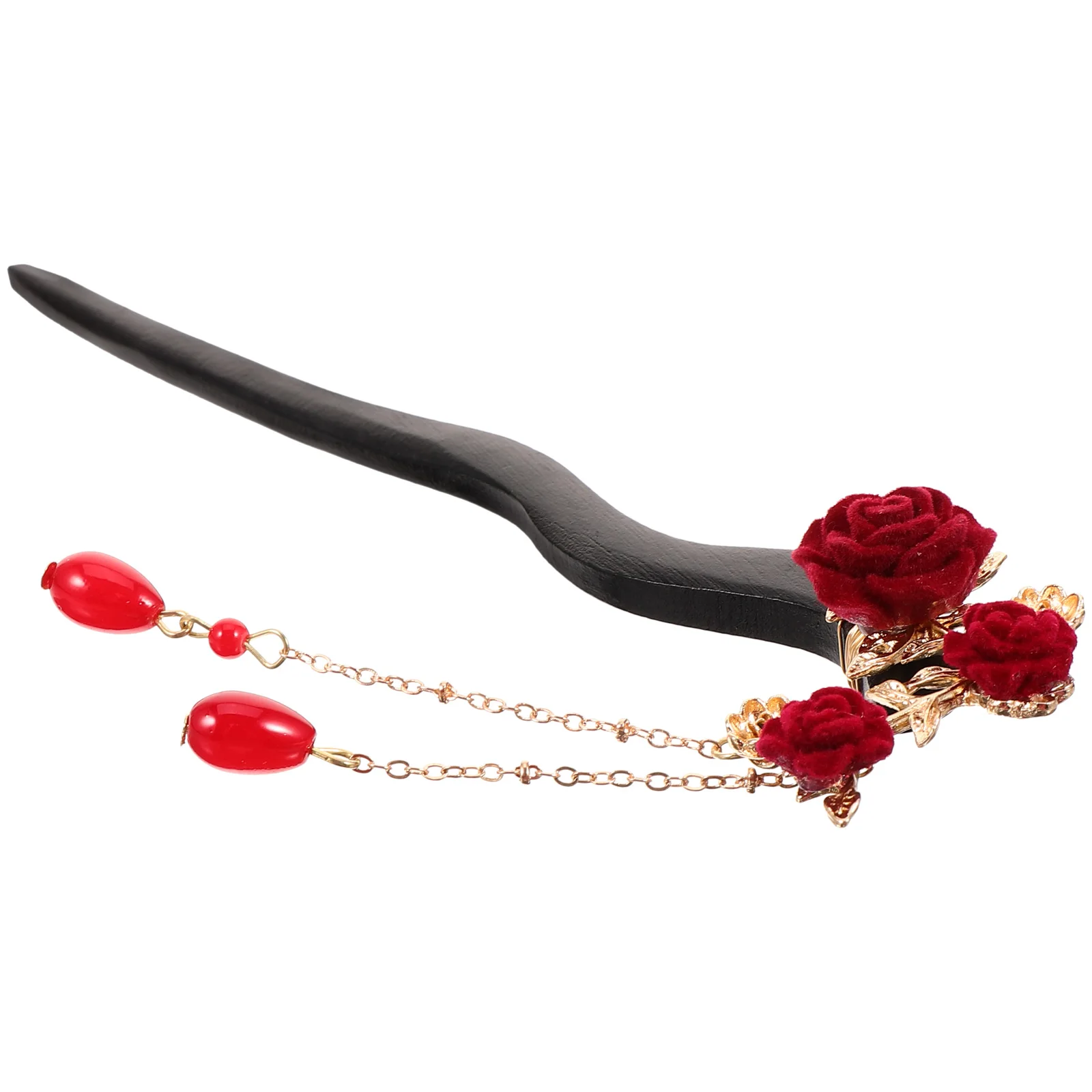 

Rose Hairpin Tassel Accessories for Girls High Quality Alloy Elegant Bun Hairstyle Hair Chopsticks For Women Hanfu Occasions