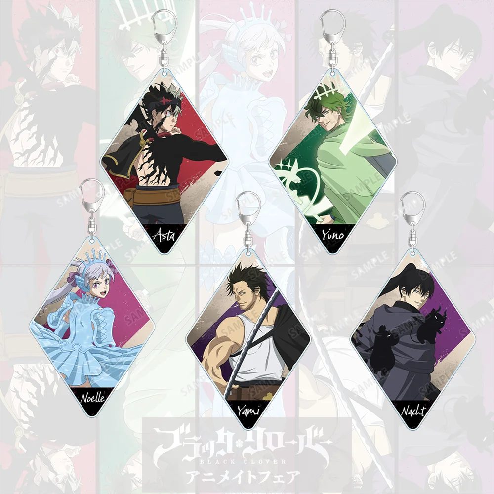 Black Clover Fighting Back Series Acrylic Keychain Anime Character Key Ring Backpack Decor Fans Gift