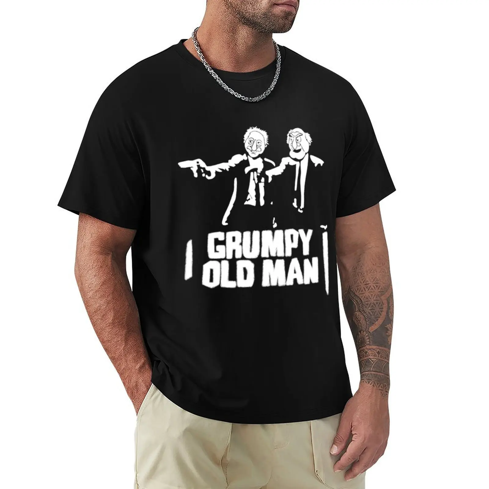 Grumpy Old Man- Statler and Waldorf T-Shirt Soft Touch Basic Cotton T-Shirt