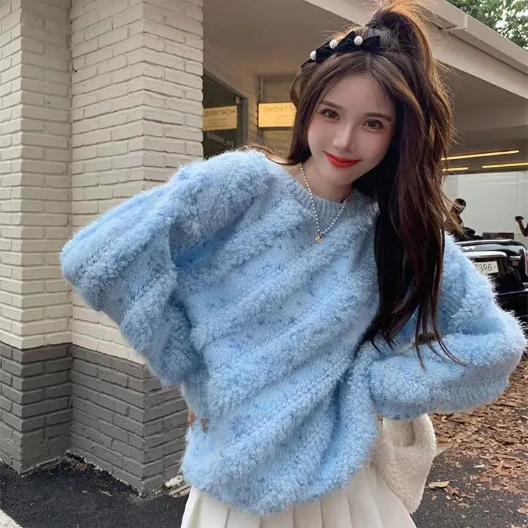 

Теплый женский вязаный свитер Fce без шариков, круглый топ Ne Top, мягкий уютный базовый слой, irt для осени и зимы от Dongguan Dal...