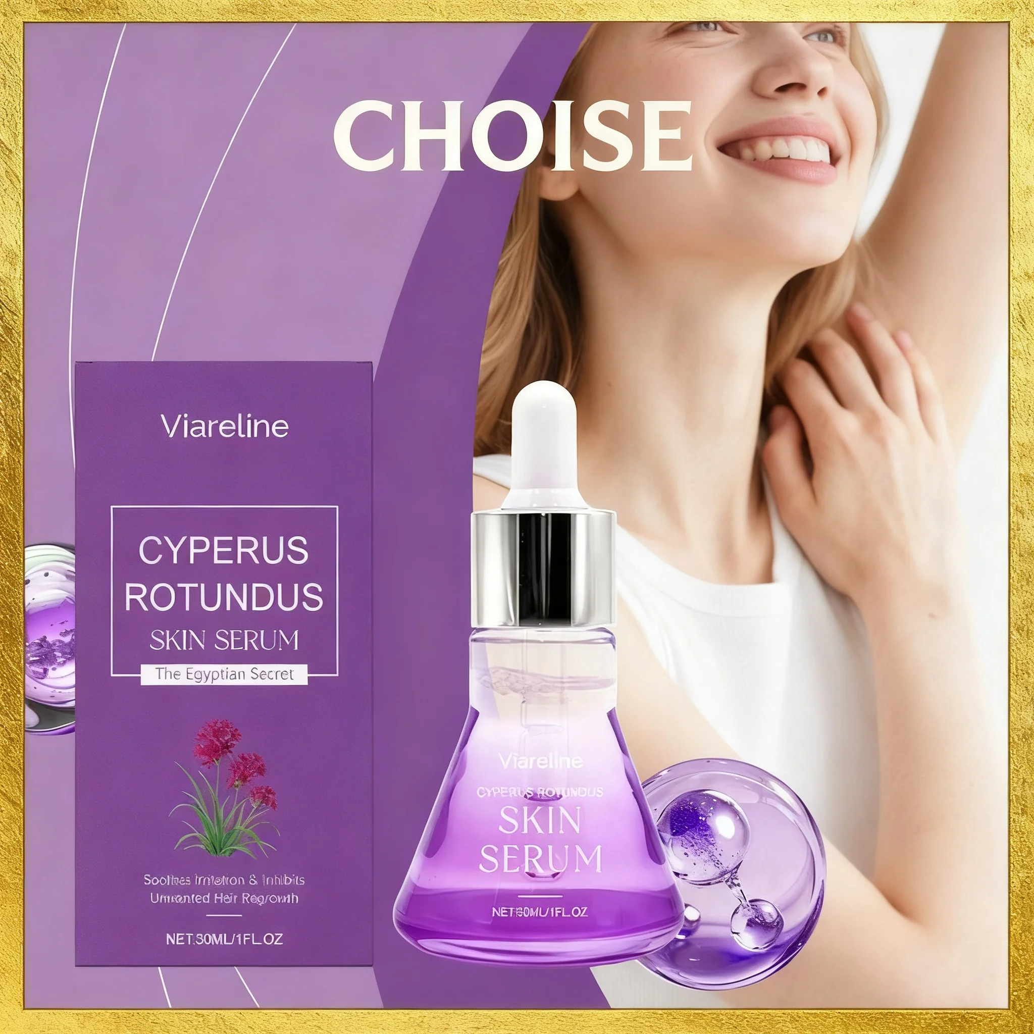Post Hair Removal Care Serum Soothing Brightening Skin Care for Keeping It Moisturized Soft Refreshed with Hyaluronic