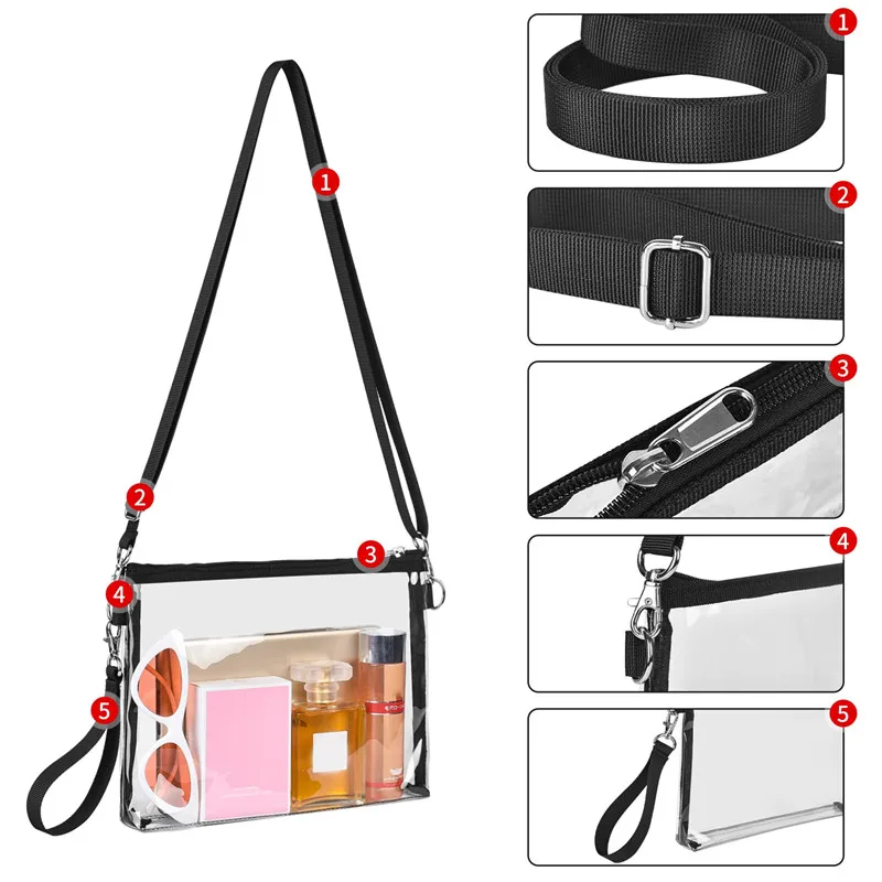 Women Design Transparent Bucket Bag Jelly Small One-Shoulder Bag Female Chain Crossbody Messenger Bags Cell Phone Key Wallet