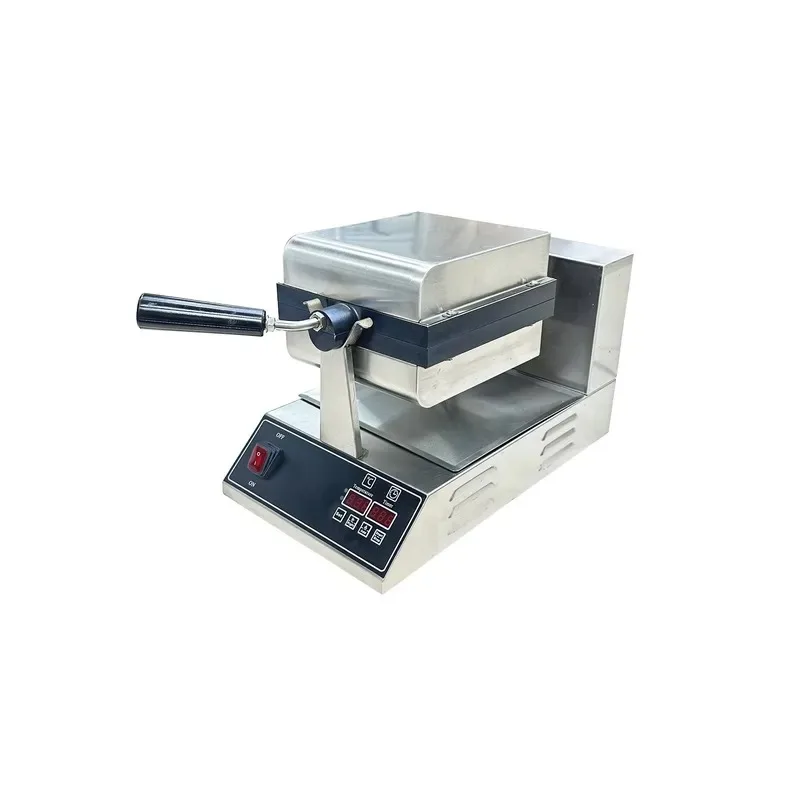 Commercial Rotating Industrial Waffle Maker 2-Slice Square Belgian Non-Stick CE Certified
