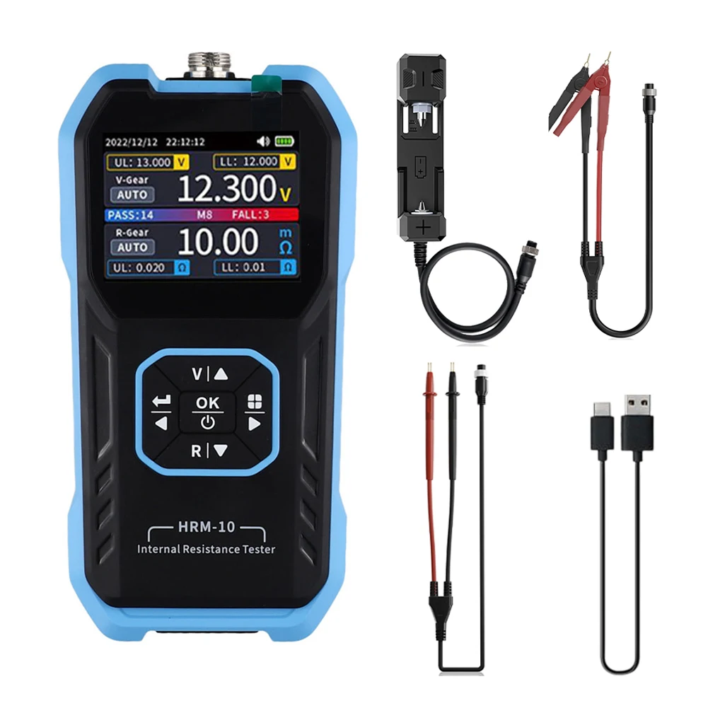 

HRM-10 Internal Resistance Meter High Precision Voltage Resistance Measuring High-definition Color Screen Display