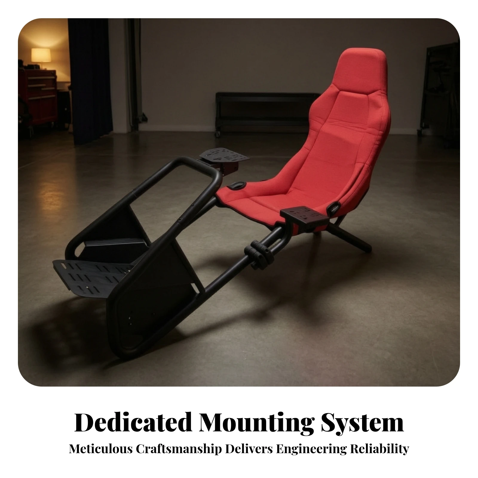 Sim Racing Cockpit with Seat Universal Sim Racing Wheel Stand with Seat Furniture Floor-Standing Matte Black for Gamers