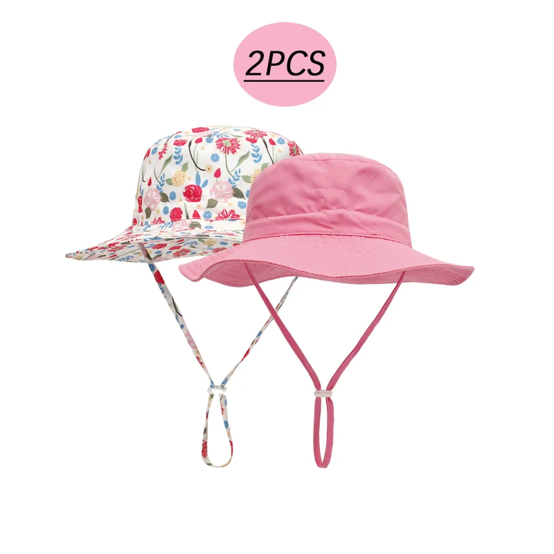 

3-12M 1-3Y 3-8Y 2pcs Children's Hats 2026 Spring and Summer European and American New Sun Hats for Boys and Girls, Breathable Bu