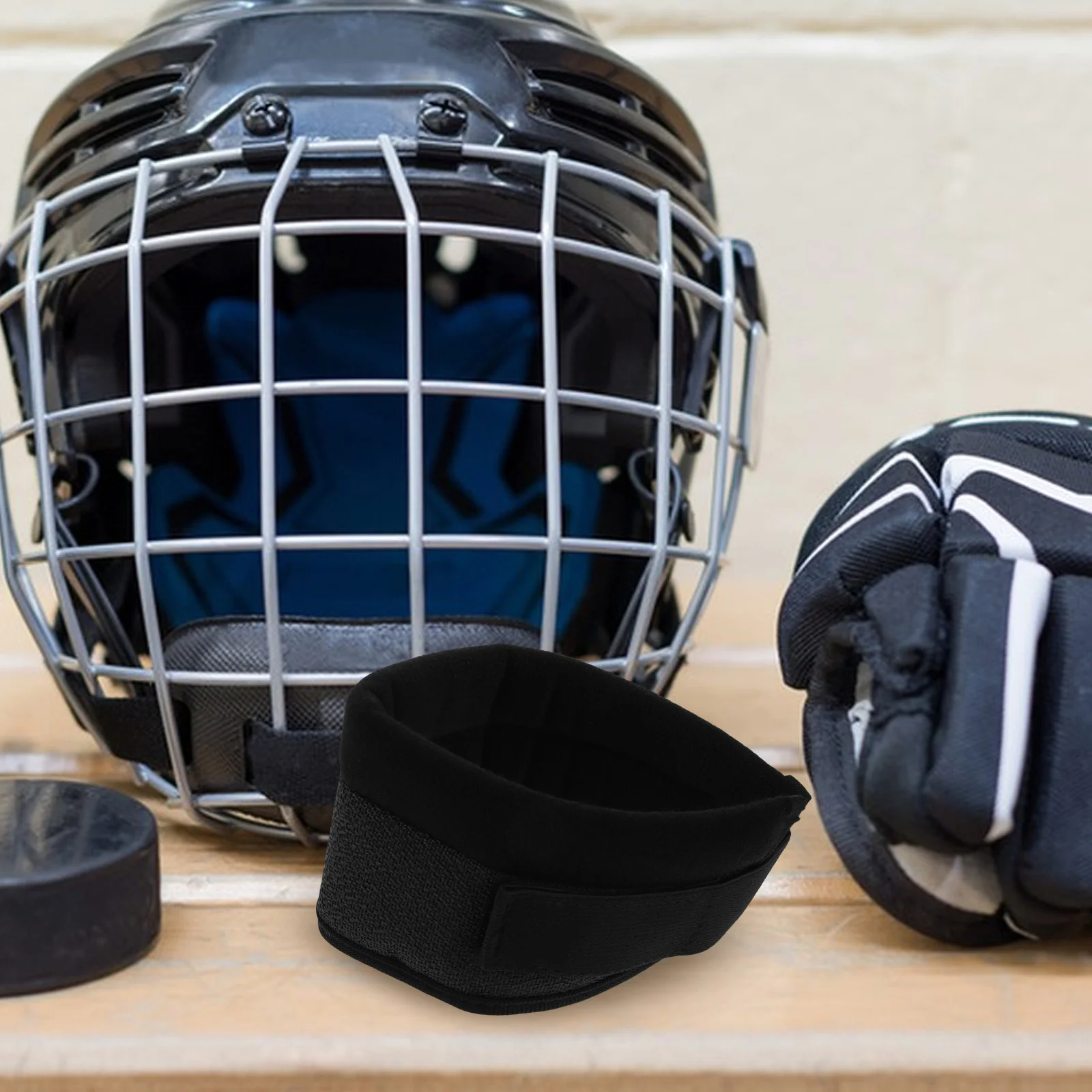 هوكي الجليد الرقبة الحرس الكبار قطع مقاومة الحلق حامي قابل للتعديل المدى 30-40 سنتيمتر الرياضات الشتوية واقية والعتاد التزلج