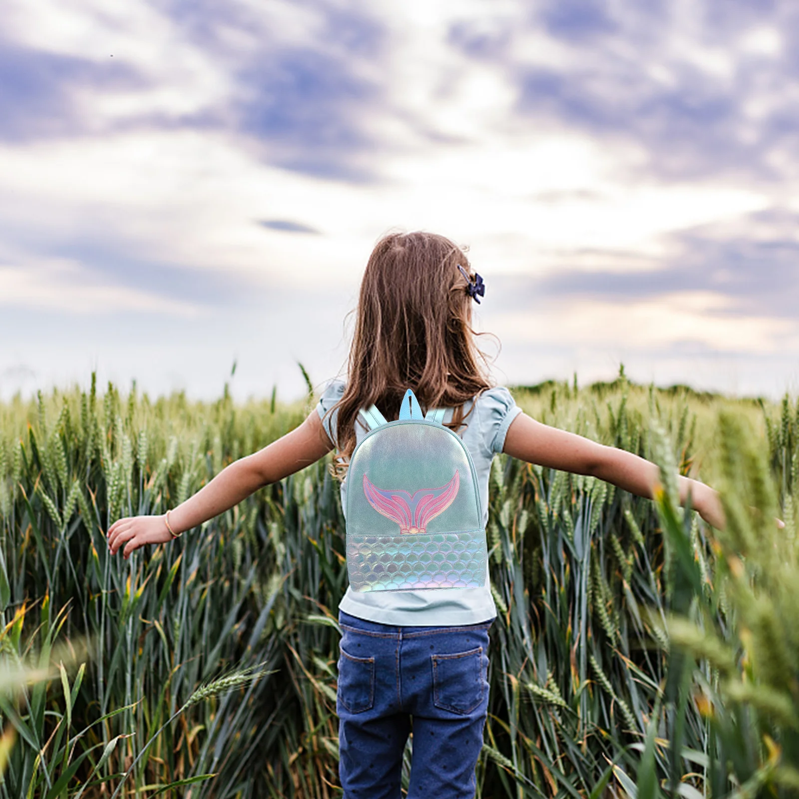 

Large Capacity Mermaid Backpack for Girls School Backpack Travel Outdoor Hiking Portable Book Bag Teen Girls Portable Backpacks