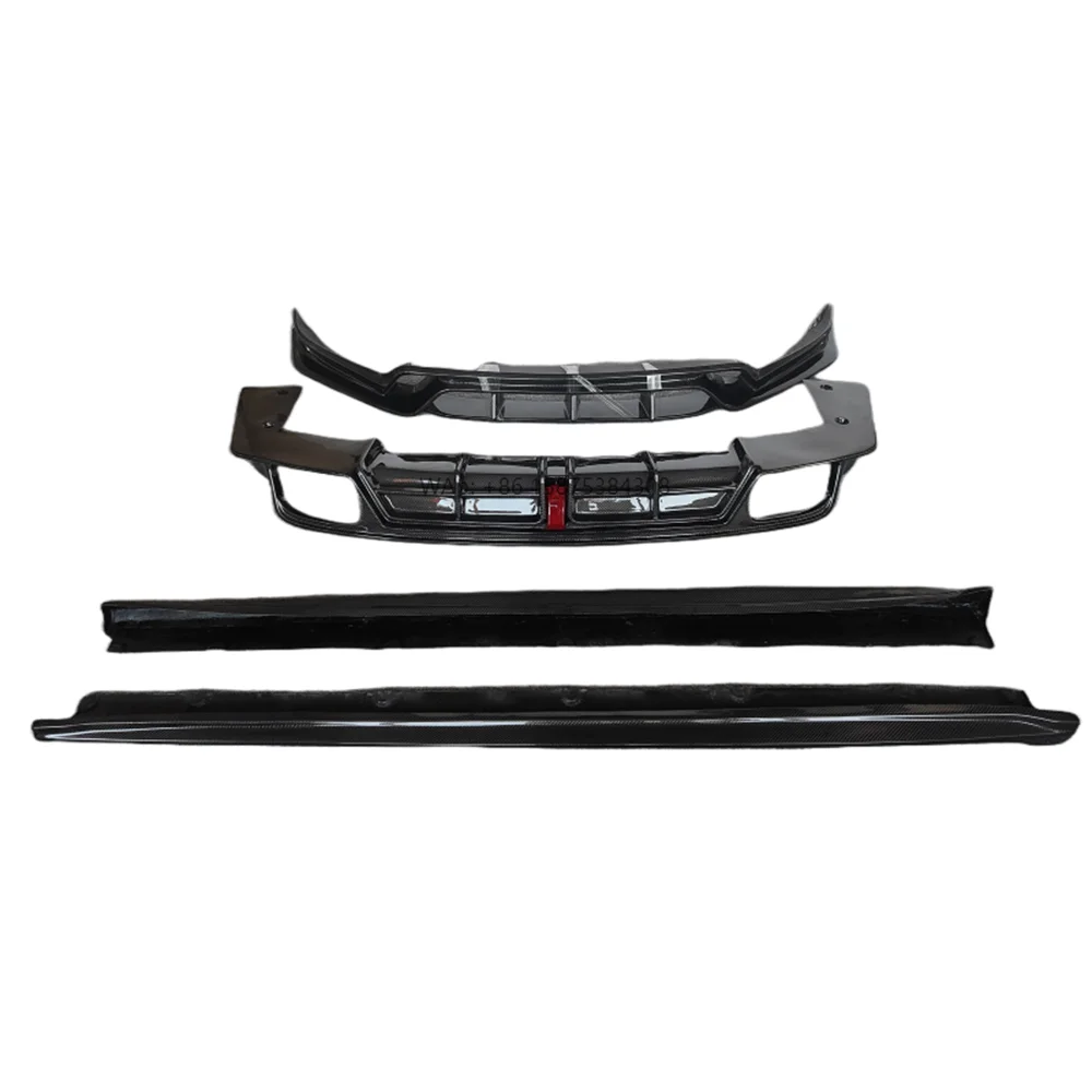 

for Cayenne Modification with True Carbon Fiber C-style Front Bumper Lip Rear Diffuser Side Skirt Body Kit