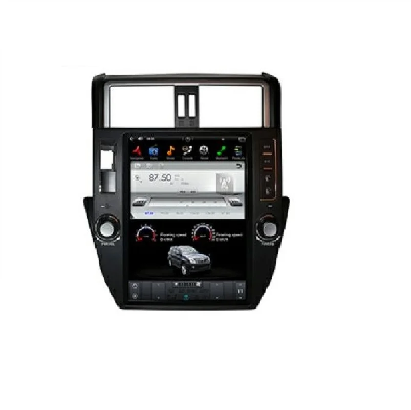 

12,1-дюймовый вертикальный Android-радио с навигационным экраном для Toyota Prado 2010-2013, совместимое управление на руле Canbus Carplay