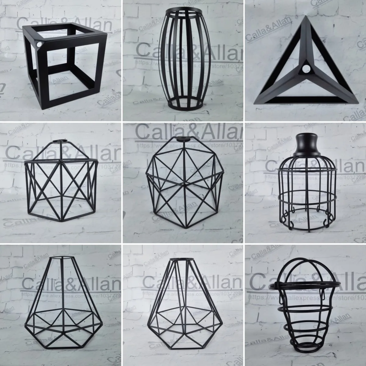 

Iron cage industrial style creative retro shop restaurant clothing store personalized iron lampshade shell lighting accessories