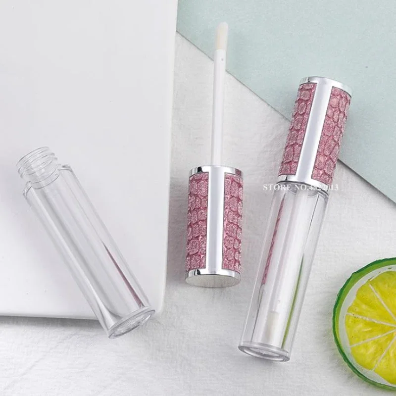 5ml Round Lip Gloss Tube Pearl Diamond High-grade Gold Silver Rose Gold Empty Lip Gloss Bottle Cosmetic Packaging Container