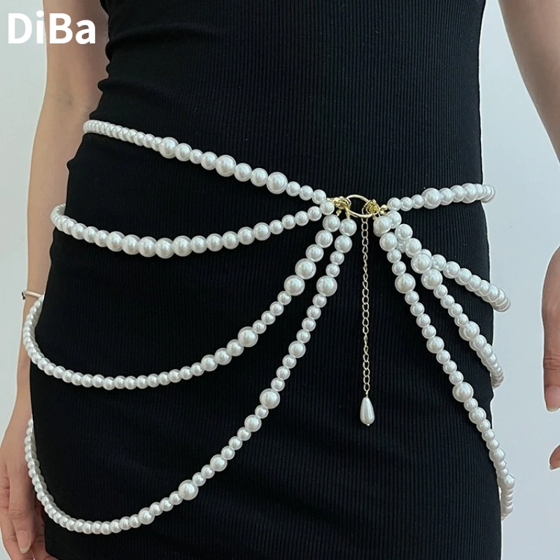 

Trendy Jewelry Hot Sale Sweet Korean Temperament Simulated Pearl Body Chain For Women Female Gifts Popular Accessories