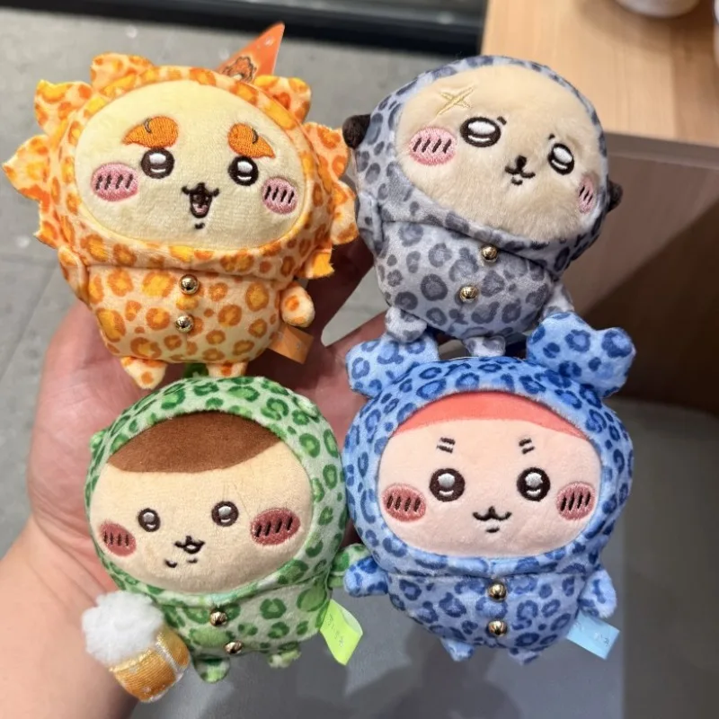 Leopard Pattern Series Hachiware Usagi Hanging Toy with Fur Cartoon Cute Style Car Interior Decoration Hanging Piece - view 2