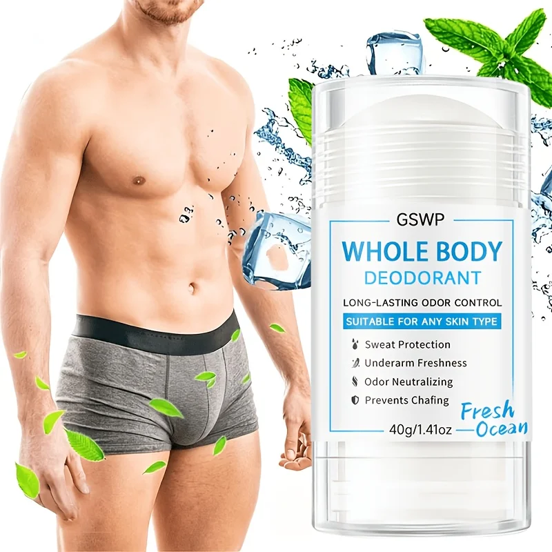 

GSWP Whole Body Deodorant Stick，Long-Lasting Fragrance, Aluminum Free 72 Hour Odor Protection.40g/80g