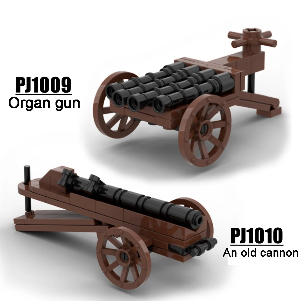 Figuras de la Segunda Guerra Mundial para niños y niñas, Juguetes de bloques de construcción, accesorios de Armas, modelos de pistola de órgano