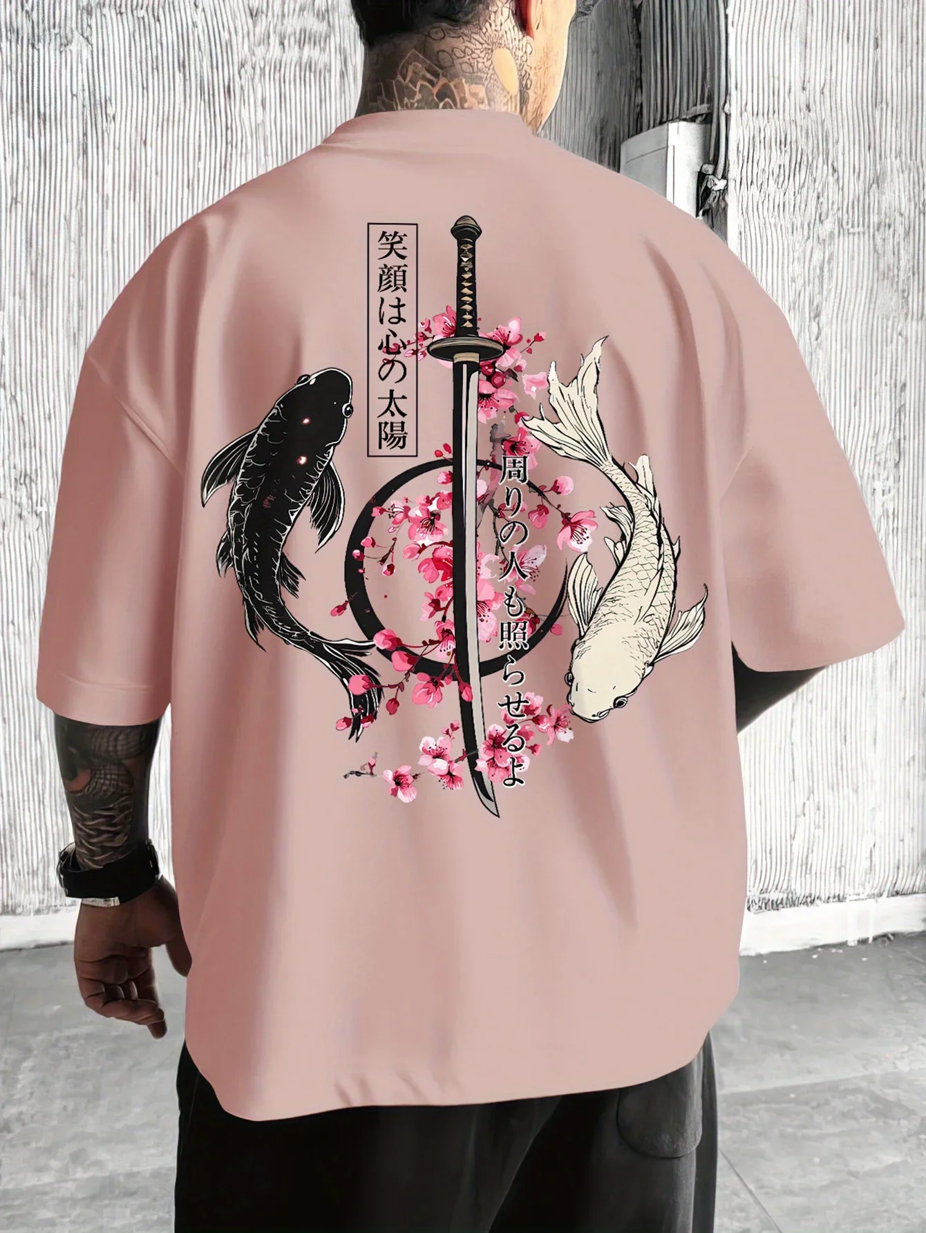 Japanischer Kirschblüten-Print Herren Damen Sport T-Shirt Outdoor Street Casual Fashion Harajuku Y2K Kurzarm Sommer Top Kleidung – Detail 5
