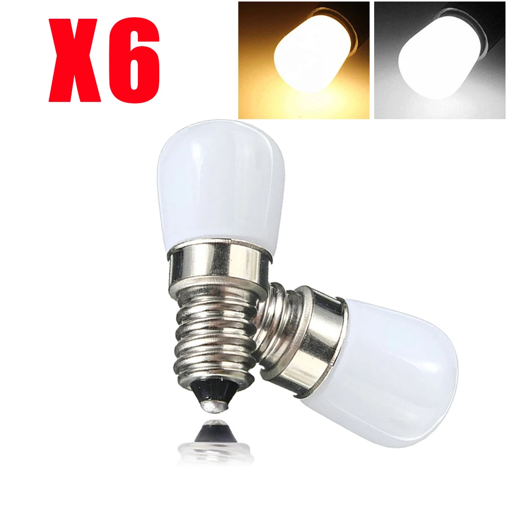 6/1Pcs Mini LED Light Bulbs E14 E12 LED Fridge Light Bulbs Replacement Halogen Screw Bulb Display Cabinet Sewing Machine Lamps