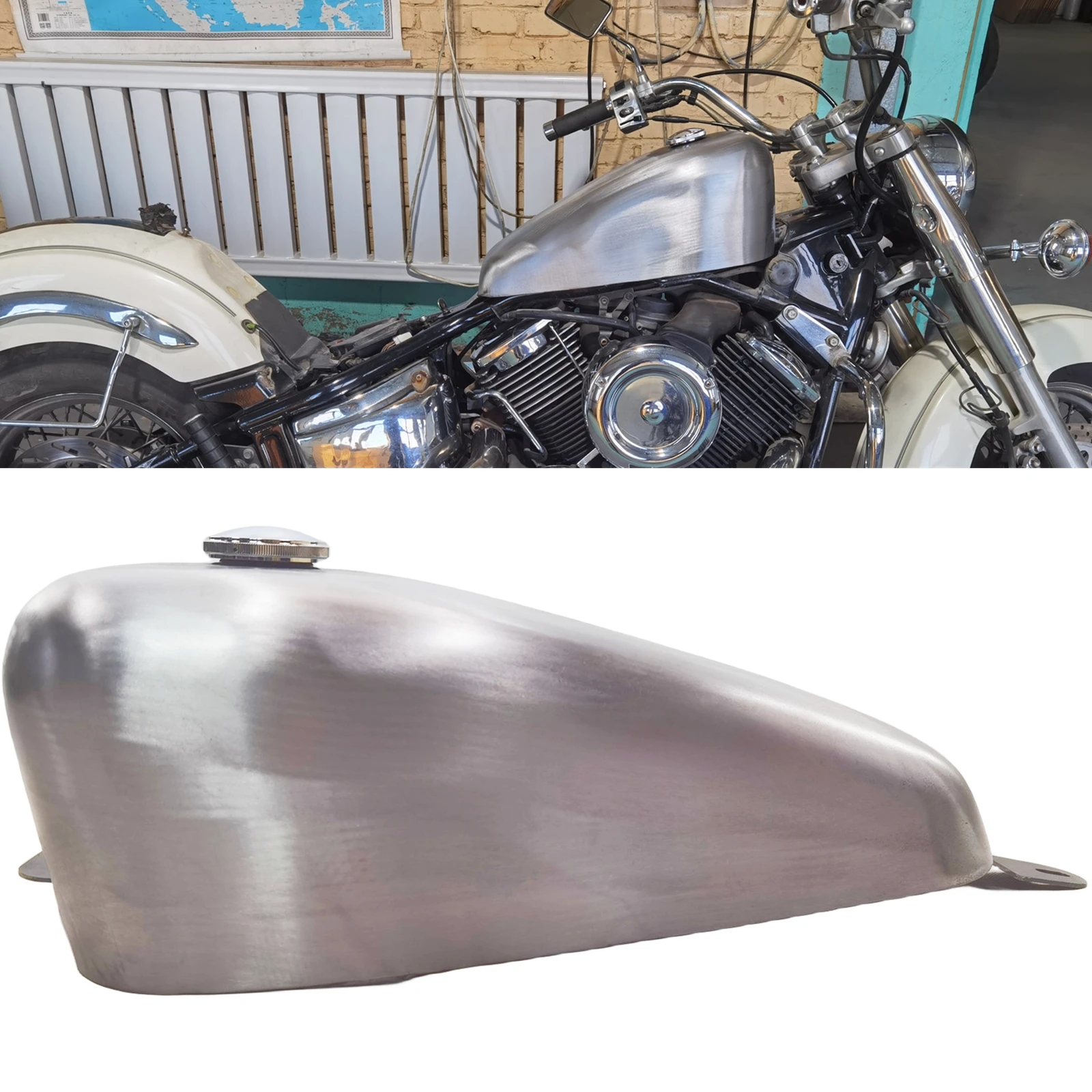 10 L Motorcycle Petrol Gas Fuel Tank For YAMAHA DRAGSTAR1100 Vstar 1100 XVS1100 V-STAR1100 ALL YEARS