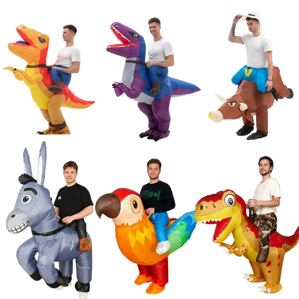 Lustiges Aufblasbares Dinosaurier-Kostüm für Erwachsene, Anime-Anzug, Halloween, Weihnachten, Purim-Party, Cosplay-Kostüme, Festival-Geschenk