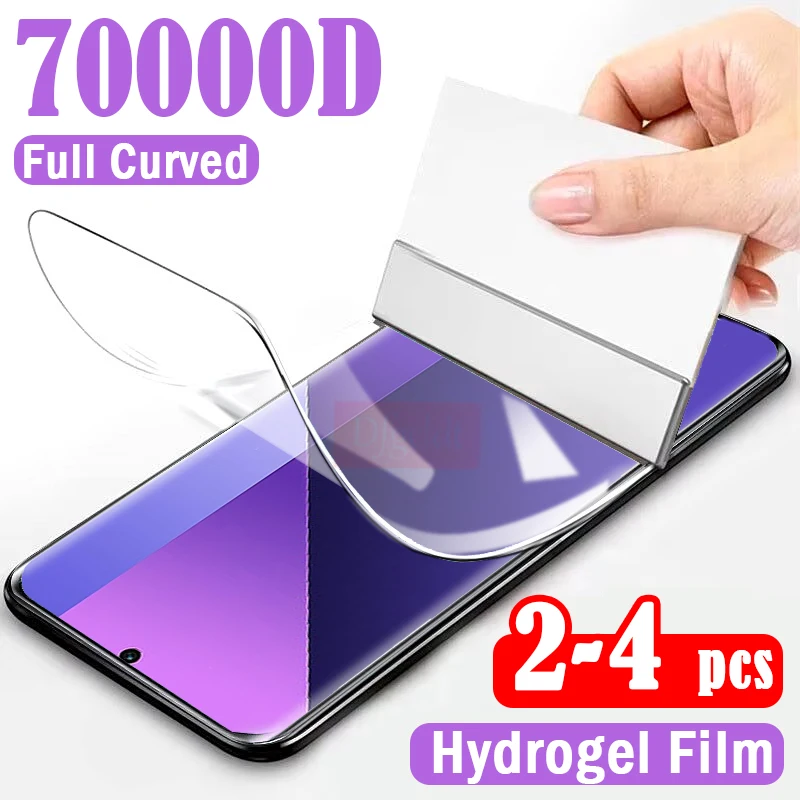 2-4Pcs Curved Hydrogel Film For Xiaomi Redmi Note 13 14 Pro Plus Screen Protector For Xiaomi Civi 2 3 4 Pro Protective Soft Film