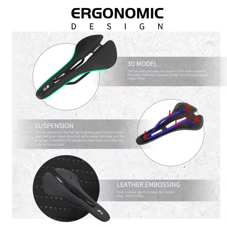 

TOSEEK Bike Saddles Seat MTB Road BMX Bicycle Saddle for Men Women Comfortable Cushion Gravel Bicycle Racing Cycling Saddles