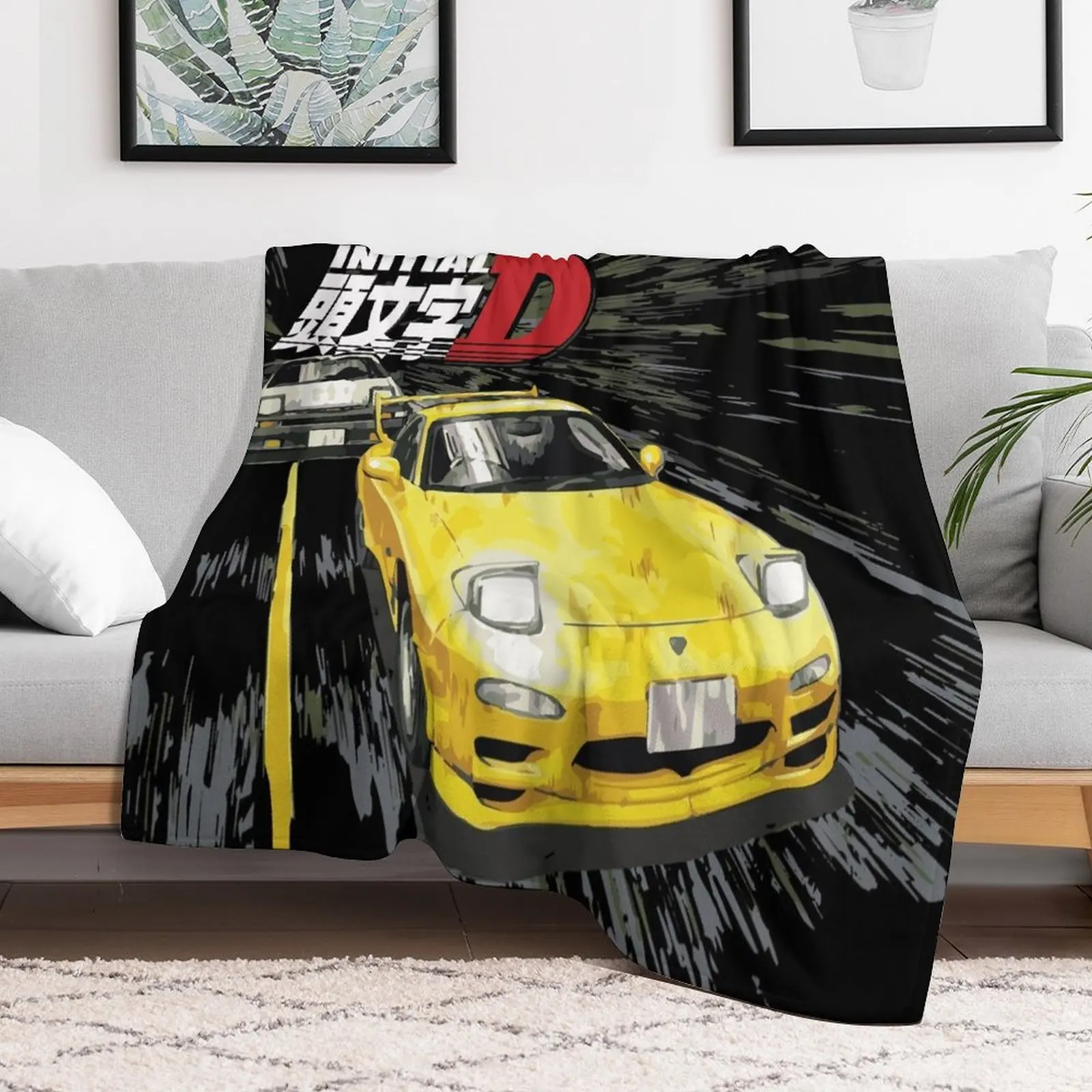 Initial D - Mountain Drift Racing Tandem fd3s vs AE86 Throw Blanket warm for winter Blankets For Baby funny gift Blankets