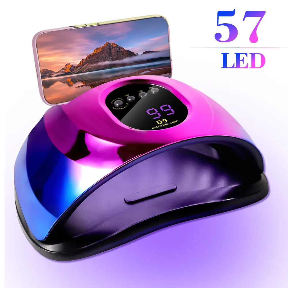 Professional 57LED UV Nail Lamp Dryer Laser Color for UV Gel Nails Polish Fast Curing Dryer Manicure Home Salon Nail Art Light