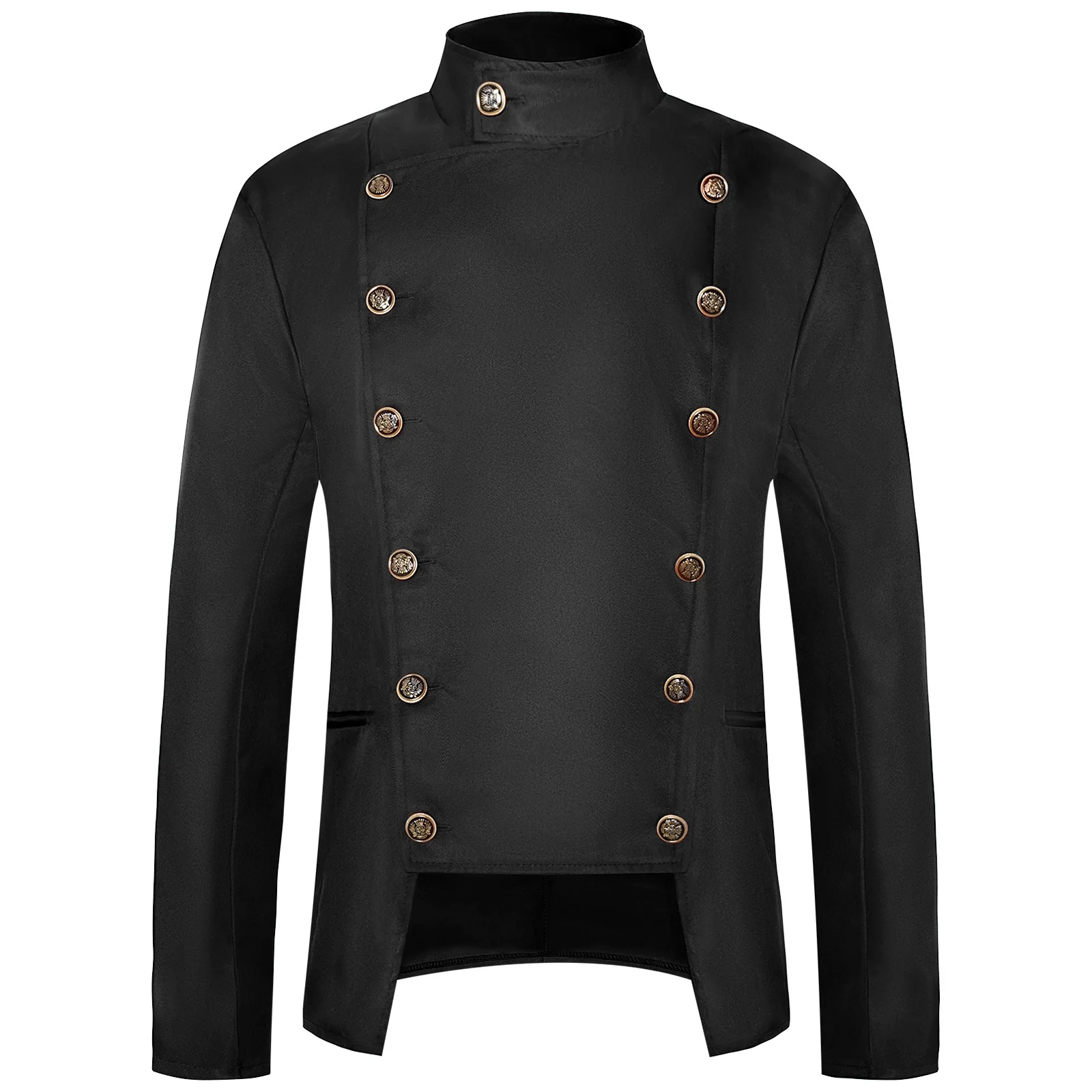 Men Host Emcee Jacket Suit Double Breasted Formal Dress Stage Performance Costume Retro And Fashionable Palace Uniform