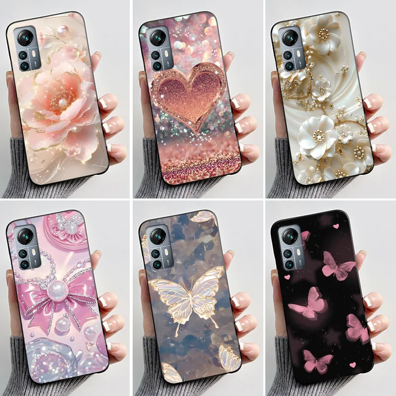 Printed Phone Case For Blackview A85 Fundas Coque Soft Silicone Black Shell Cover Cute Flower Cartoon Casing Capa