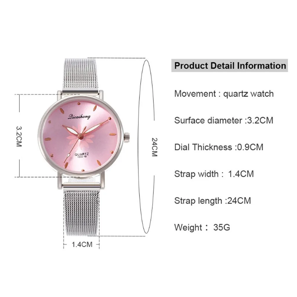 Relojes para mujer, reloj de pulsera con correa de red a la moda, reloj de pulsera de cuarzo analógico que combina con todo