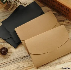 10pcs/lot DIY Envelope postcard Vintage Multifunction Blank Kraft Paper box Package paper 3 Colors