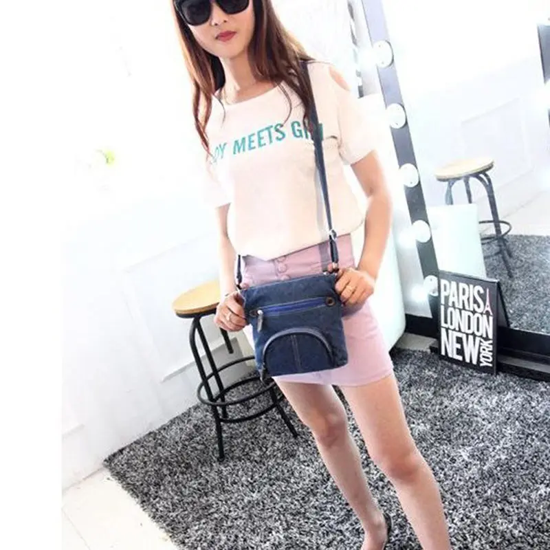 Fashion Small Denim Handbag Women Bag Designer Ladies Handbags Big Purses Jean Denim Tote Shoulder Crossbody Women Messenger Bag