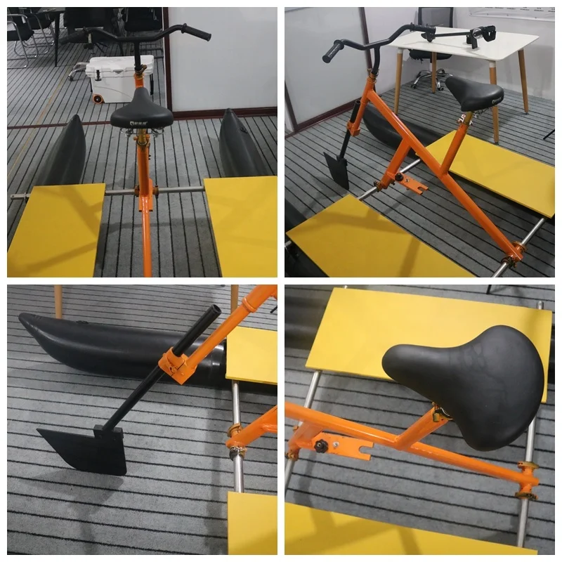 Groothandelsprijs Opblaasbare Waterfiets Fiets Met Pedalen Opblaasbaar Pvc Ponton Voor Waterfiets Met Aluminium Frame