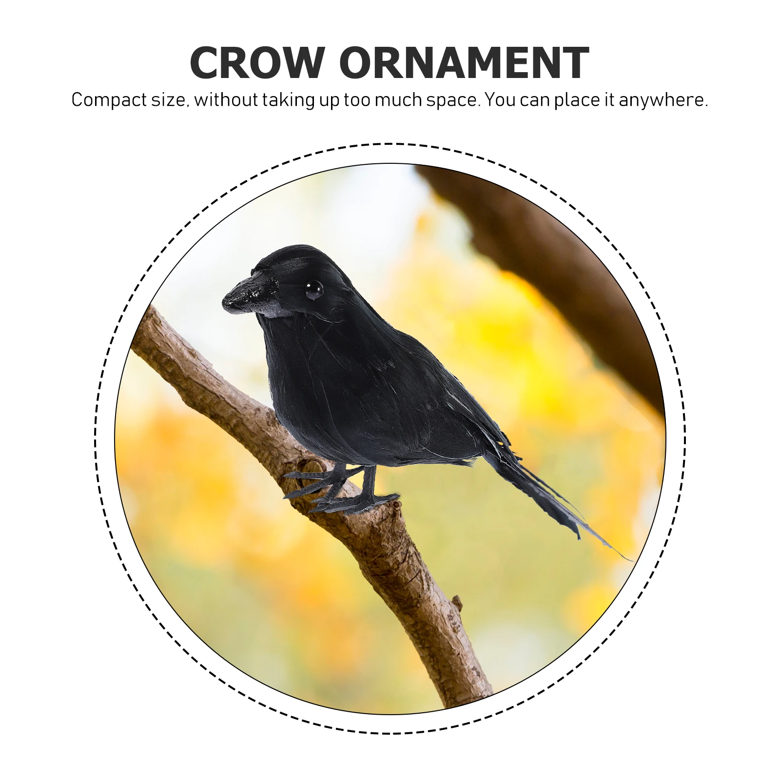 

Simulated Crow Ornament Compact Vivid Color Decorative Crow Home Garden Halloween Decoration Halloween Decor Shopping Mall Decor