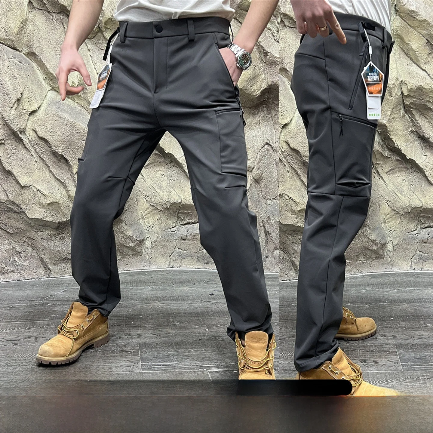 

Men's Outdoor Workwear Casual Pants Thickened Wear-resistant Soft Jacket Dynamic 3D Tailoring Warm Nylon And Spandex