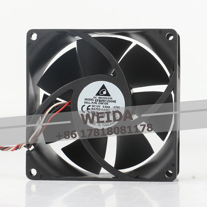 Delta 9038 EFB0912HHE-S79S DC12V 0.84A Cooling Fan AC EC 90X90X38MM Violent Double Ball 9CM High Speed Chassis Server