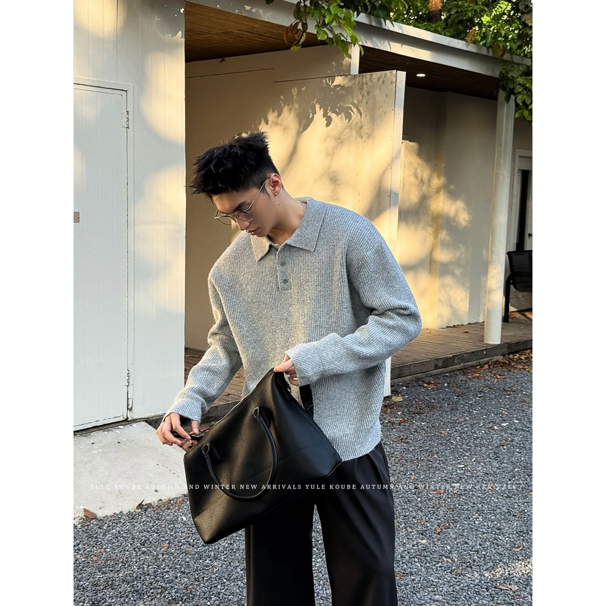 

Mr. NR Casual Luxury irt Knitted Floing Leisure Men's Sweater Pure Color Slim Fit Commute Knitted Sweater