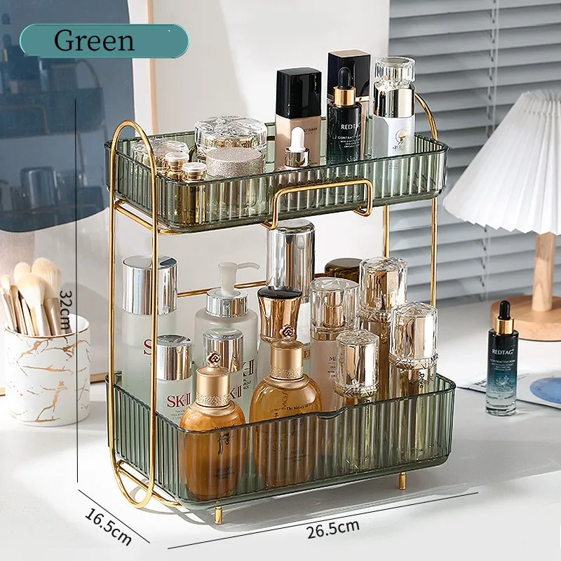 Acrylic Bathroom Storage Holder Metal Skincare Makeup Organizer Rack Cosmetic Shampoo Cabinet Shelf New Arrival Free Shipping