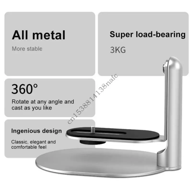 594F 360 Rotating Desktop Projector Stand With 1/4in Screw Mount For Stable LCD DLP Projector Positioning Holder