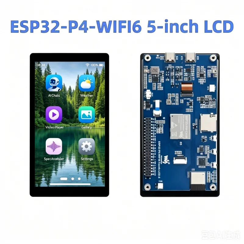 ESP32-P4-WIFI6 5inch Development Board, 720 × 1280 Resolution, 5-Point,Onboard Audio Codec Chip,Supports Wi-Fi 6 And BLE 5