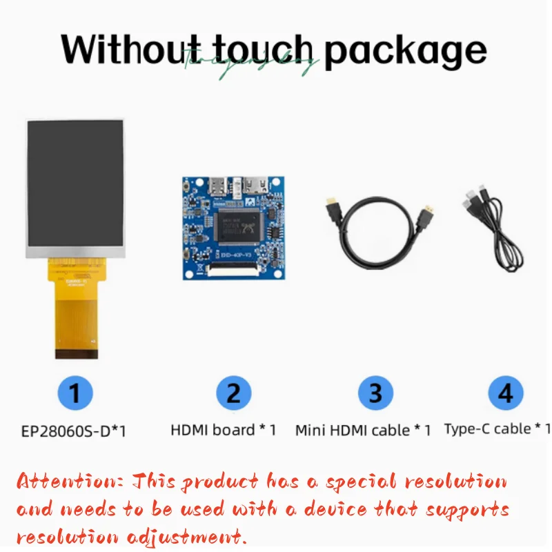 Imagem -06 - Módulo Lcd de 28 Polegadas Hdmi com Toque de Alto Pixel 480 640 com Placa Hdmi Módulo Ips Rgb Ips Display Tipo-c Fonte de Alimentação Mini Hdmi