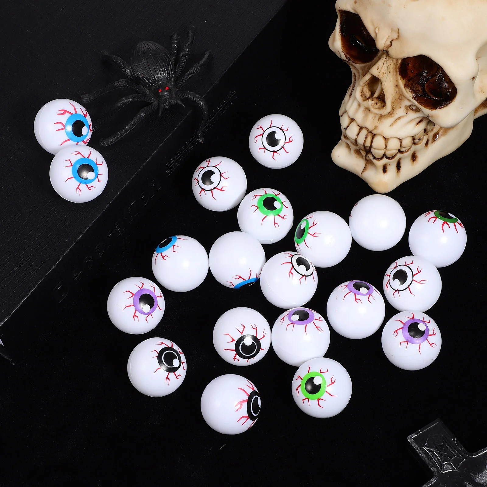 Boules Oculaires Effrayant pour Halloween, Faux Œil, Cadeaux de ix, Ouverte, Artisanat, 20 Pièces