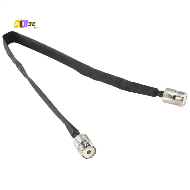 A13E-도어/창문 통과형 평면 RF 동축 케이블 SO239 UHF 암-암 50옴 RF 동축 피그테일 연장 코드