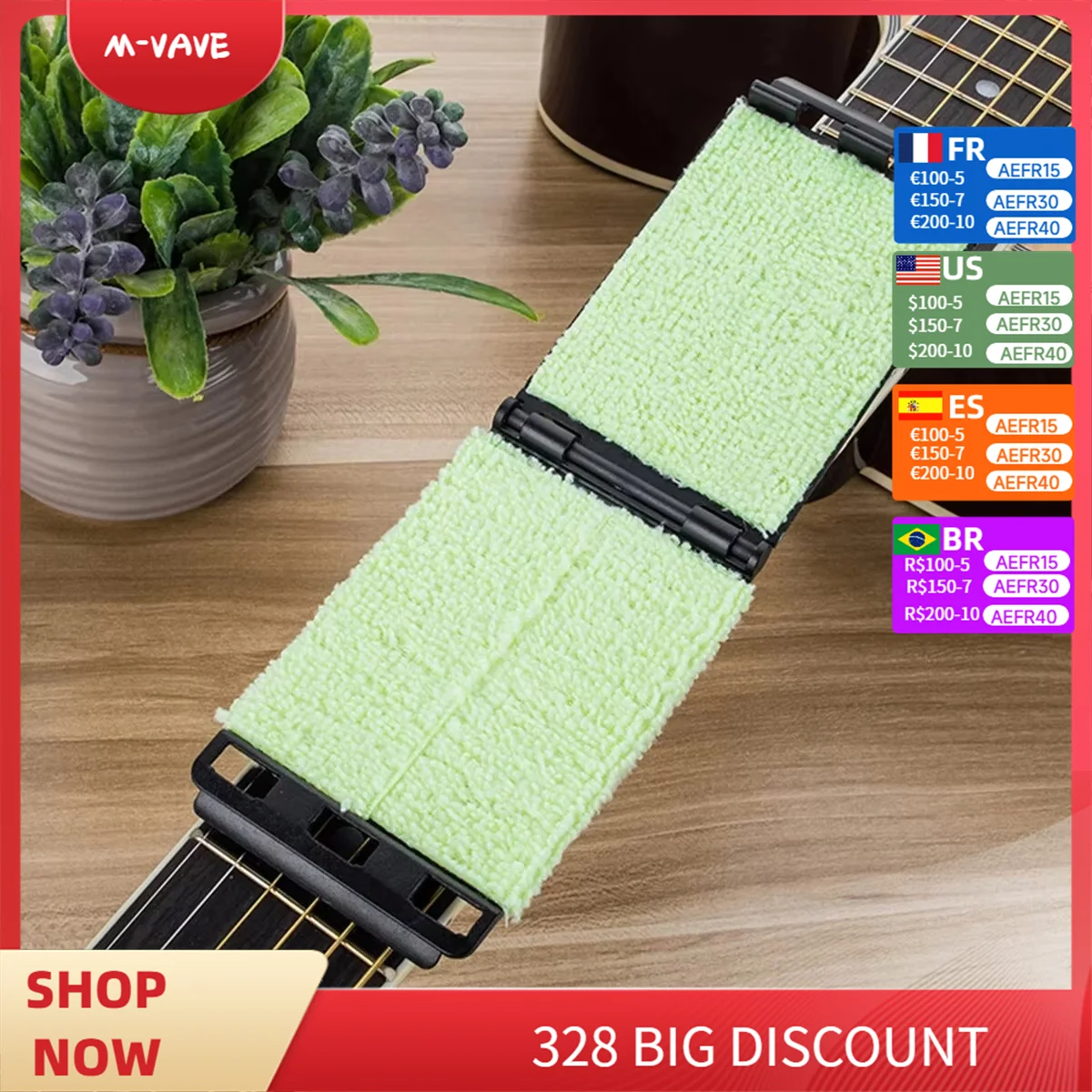 

Guitar String Cleaner & Fretboard Cloth - Multi-Instrument Tool for Bass, Ukulele, Violin & Electric Guitars